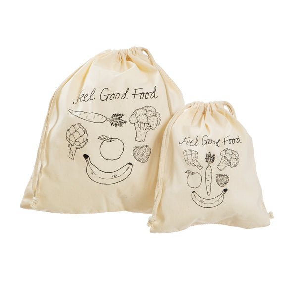 Cotton Fruit & Veg Bags - Set of 2 - Style My Pad