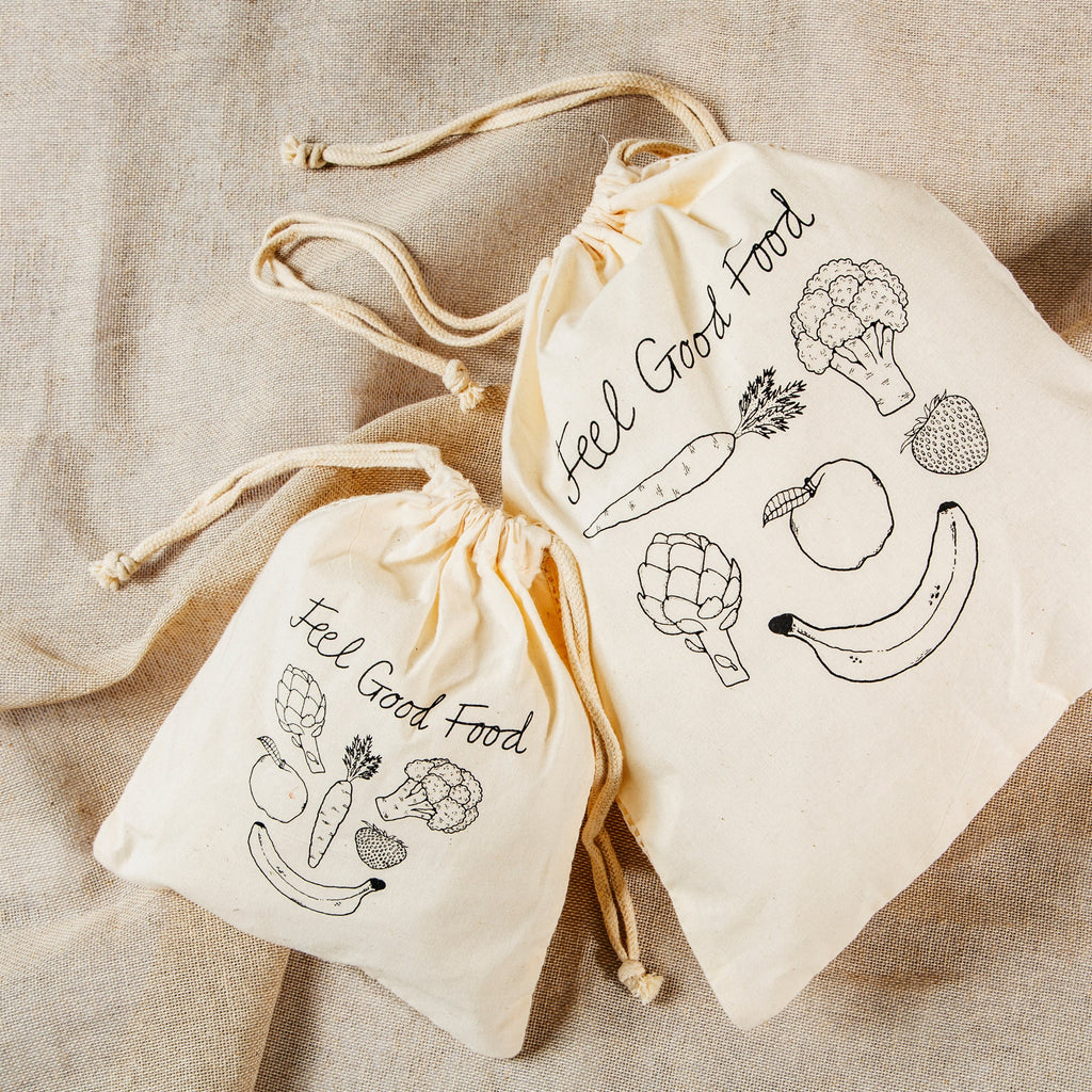 Cotton Fruit & Veg Bags - Set of 2 - Style My Pad