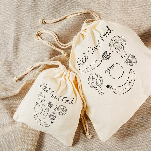 Cotton Fruit & Veg Bags - Set of 2 - Style My Pad
