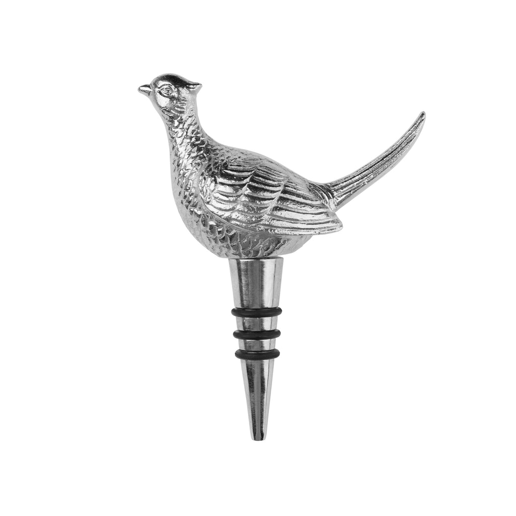 Nickel Pheasant Bottle Stopper - Style My Pad
