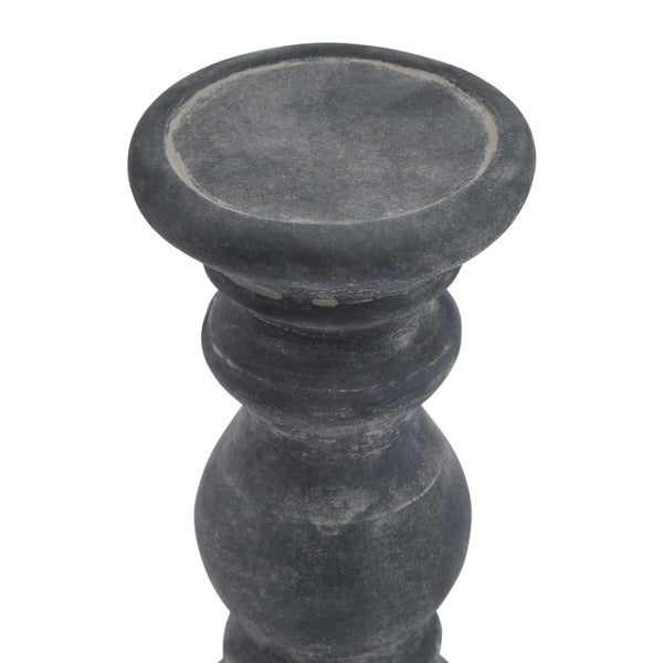 Amalfi Grey Column Candle Holder - Style My Pad