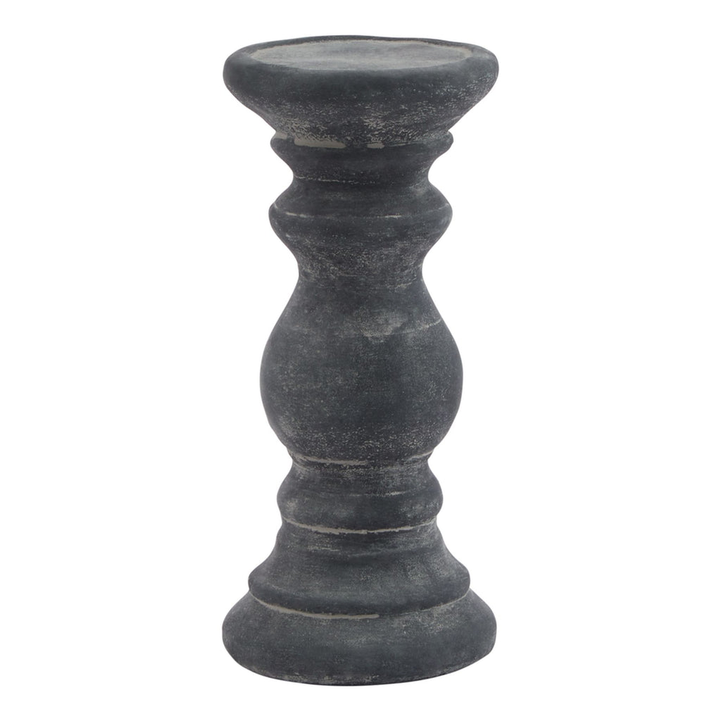 Amalfi Grey Column Candle Holder - Style My Pad