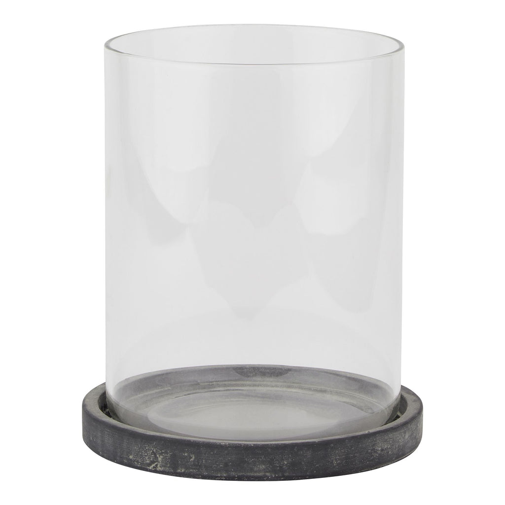 Amalfi Grey Large Hurricane Lantern - Style My Pad