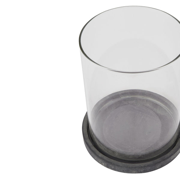 Amalfi Grey Large Hurricane Lantern - Style My Pad
