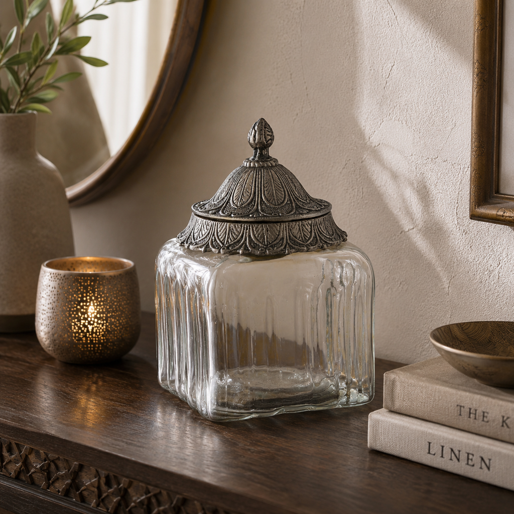 Moroccan Style Lidded Medium Display Jar