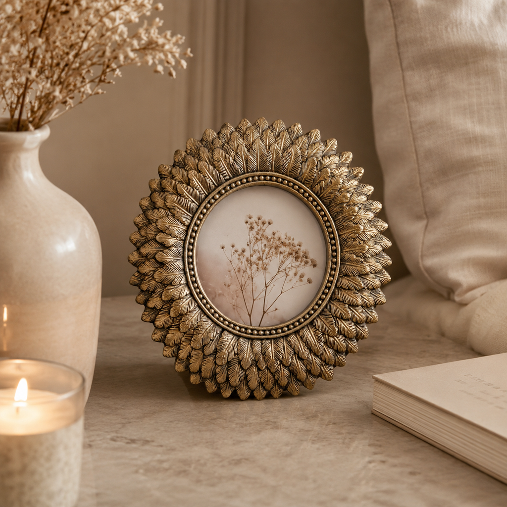 Antique Gold Sunburst Picture Frame