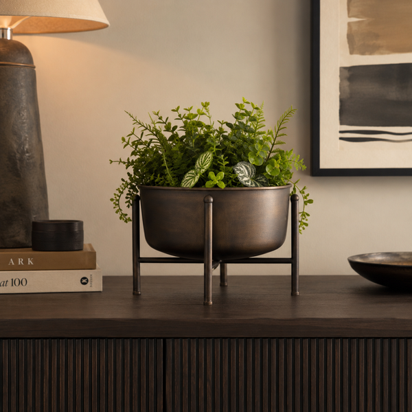 Bronze Planter On Frame