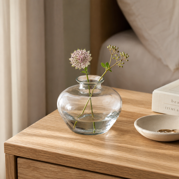 Clear Glass Small Bud Stem Vase