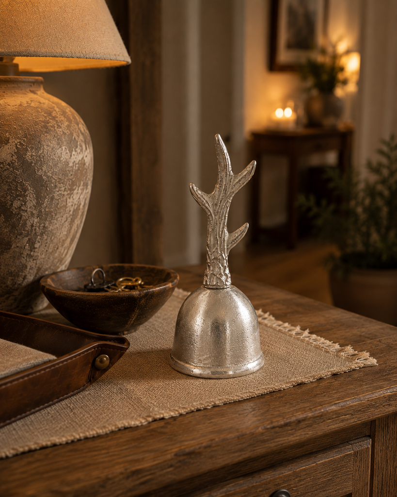 Silver Antler Desk Bell
