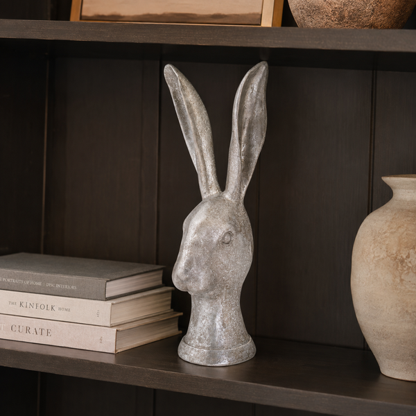 Decorative Silver Hare Head
