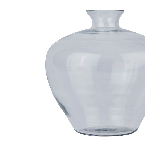 Clear Glass Squat Stem Vase