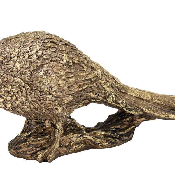 Antique Gold Pheasant Ornament