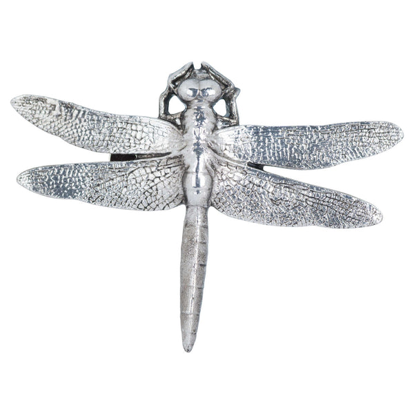 Antique Silver Dragonfly Decorative Clip - Style My Pad