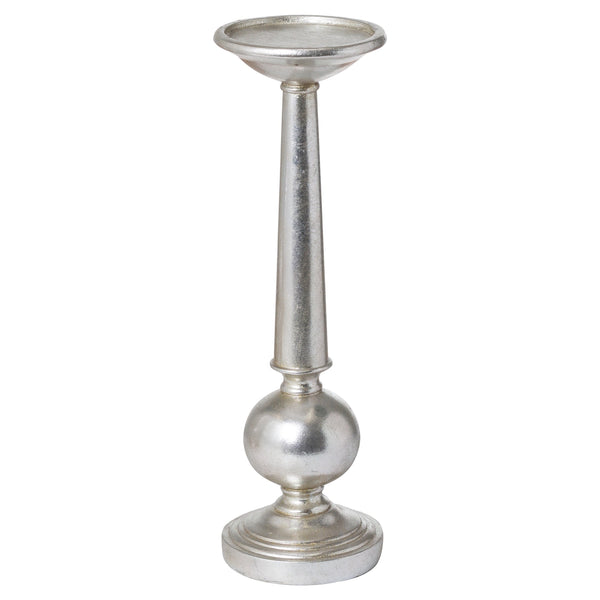Antique Silver Column Candle Stand