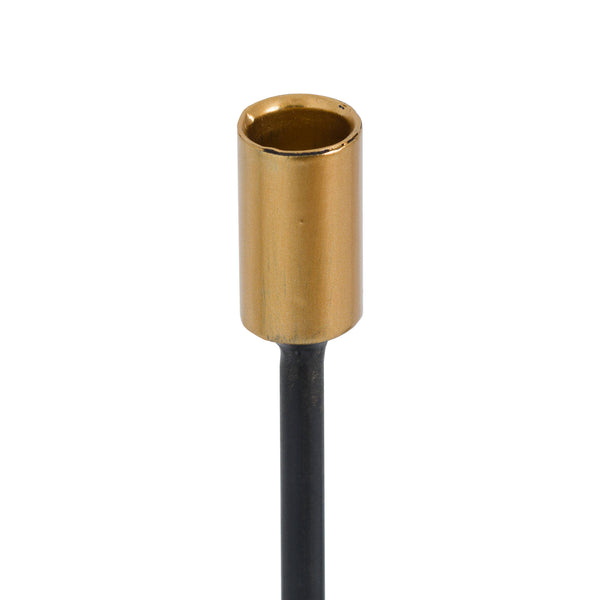 Antique Bronze Industrial Single Stem Candle Holder Zoom - Style My Pad