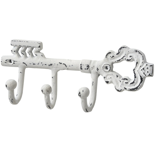 Antique White Cast Iron Key Hook - Stylemypad