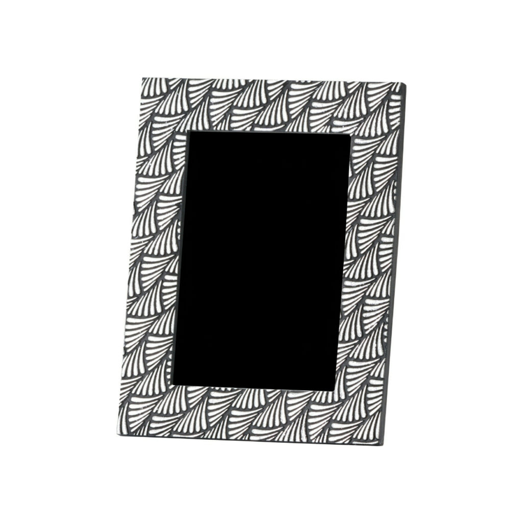 Art Deco Swirl Black and Silver Photo Frame - Style My Pad
