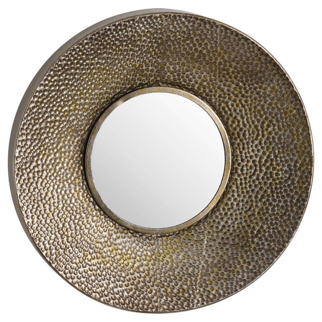 Hammered Antique Bronze Wall Mirror - Style My Pad