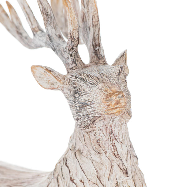 Carved Wood Effect Stag