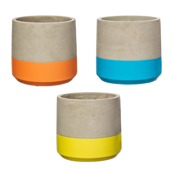 Colour Block Cement Planters - Style My pad