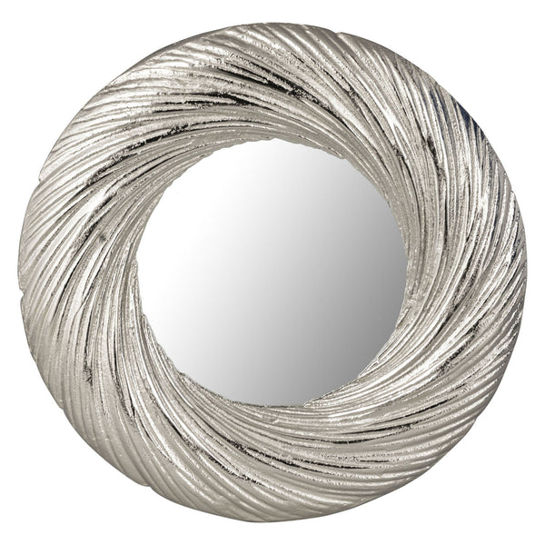 Farrah Collection Silver Circular Mirror