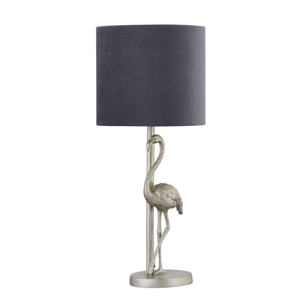 Flamingo Silver Lamp With Grey Shade - Style My Pad