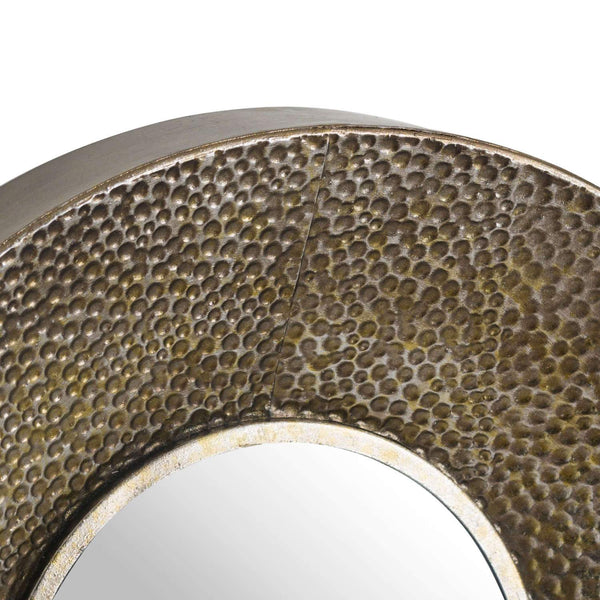 Hammered Antique Bronze Wall Mirror - Style My Pad - Zoom