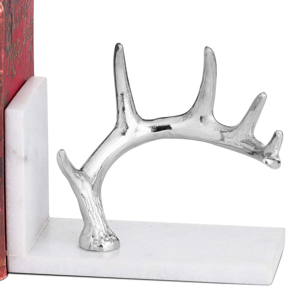 Nickel and Marble Antler Bookend - Style My Pad zoom