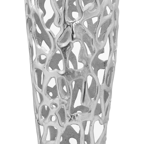 Ohlson Silver Perforated Coral Inspired Vase