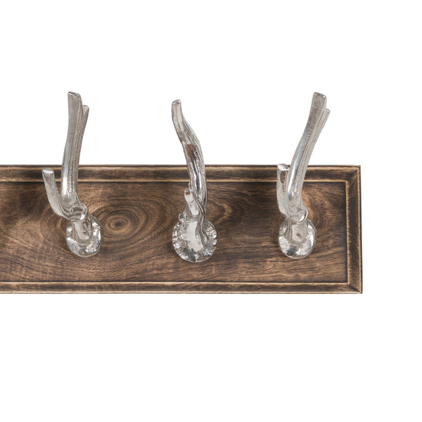 Polished Nickel Stag Hooks Detail - Style My Pad