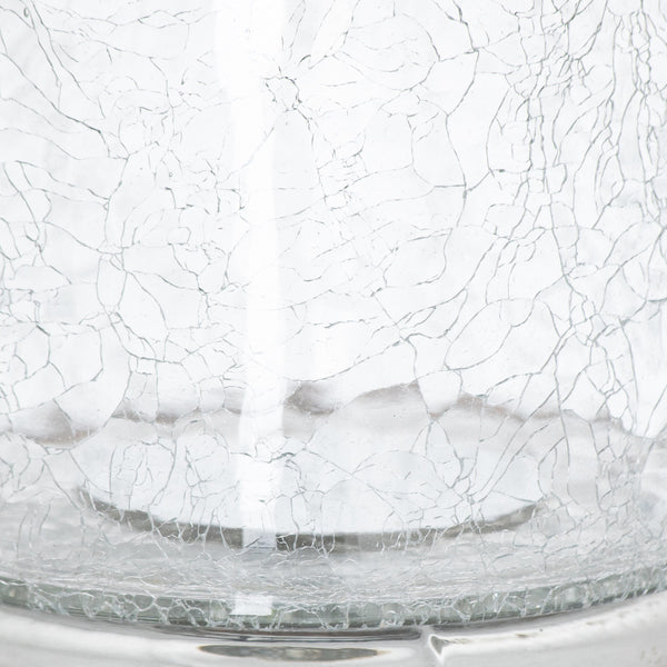 Large Silver Smoked Midnight Glass Candle Holder