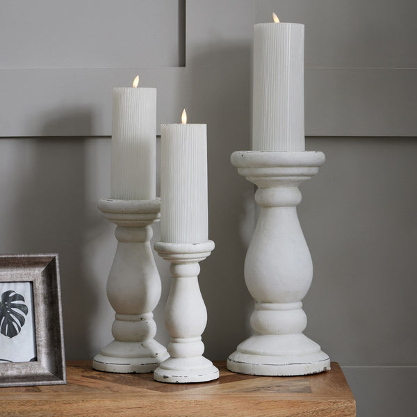 Matt White Ceramic Candle Holder - Style My Pad