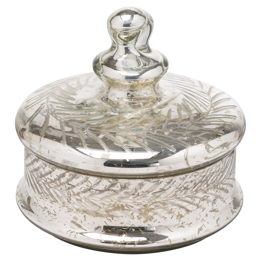 The Noel Collection Silver Foil Effect Large Trinket Jar
