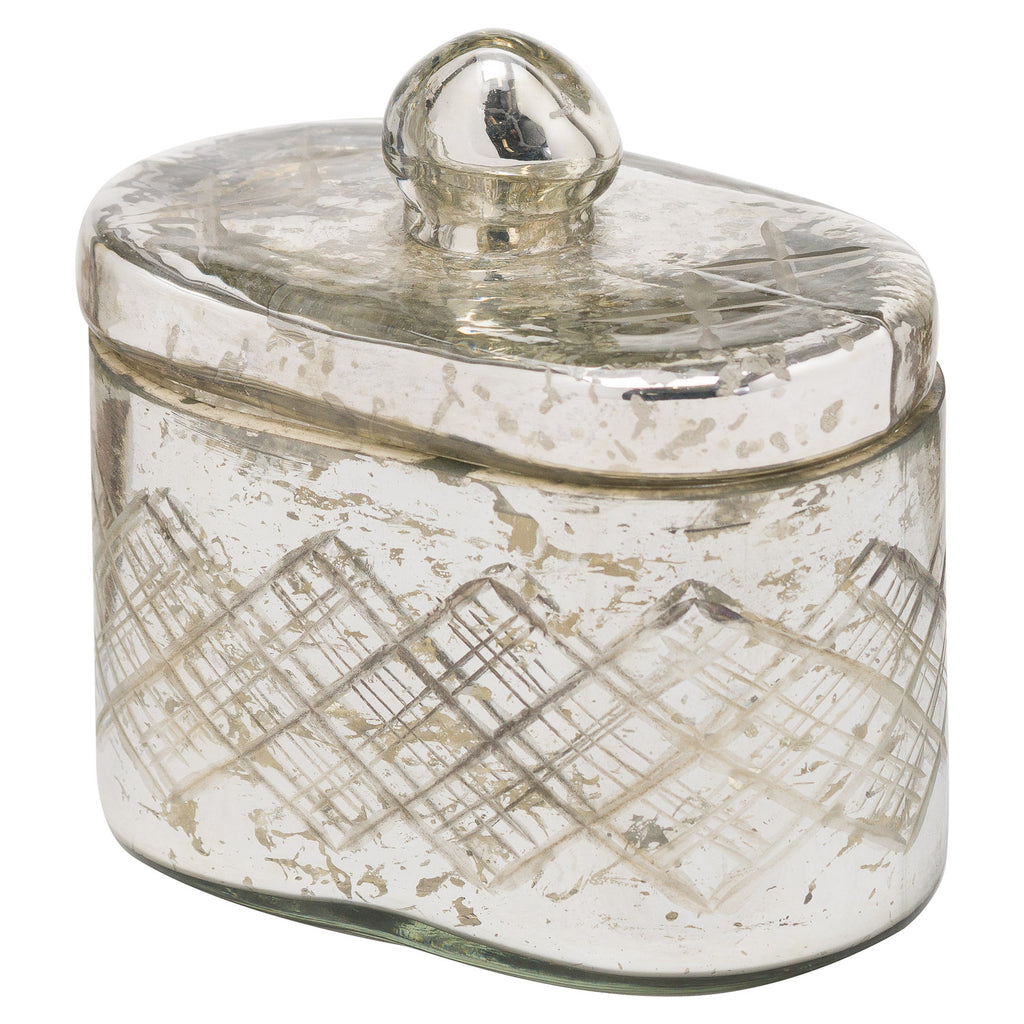 The Noel Collection Silver Foil Effect Trinket Jar