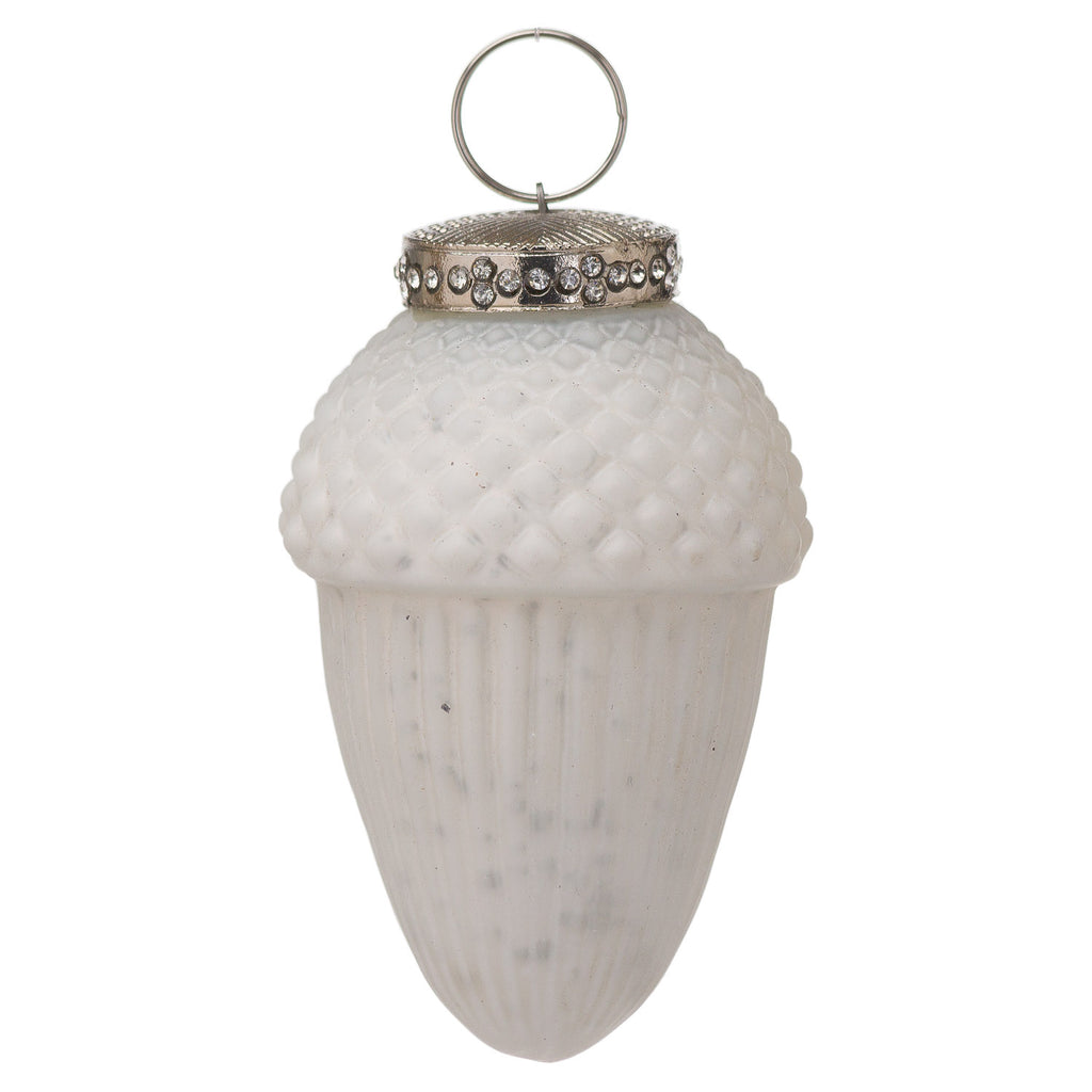 The Noel Collection White Hanging Acorn Decoration - Style My Pad