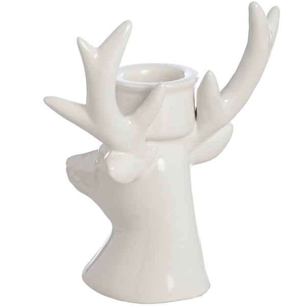 White Stag Candle Holder Back - Style My Pad