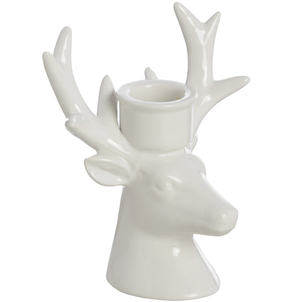 White Stag Candle Holder Detail - Style My Pad